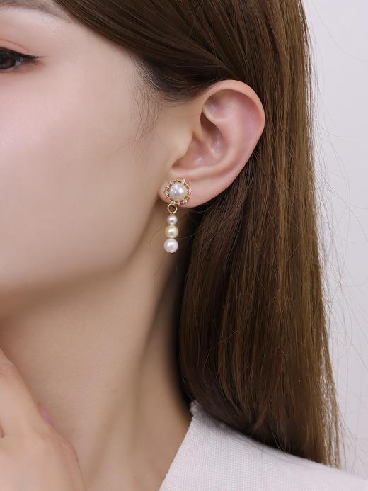 【挚友限定】太阳花-18K金Akoya珍珠耳夹 商品图3