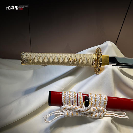 赤金中款 传统刀剑 沈广隆刀剑 武士 未开刃 商品图4