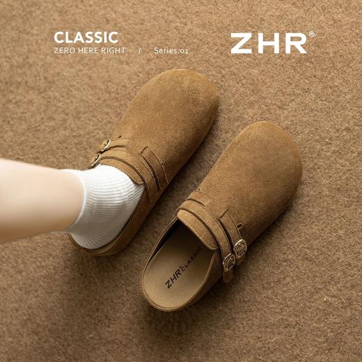 ZHR则则厚底4.5cm增高户外勃肯拖早秋上新复古搭扣包头柔软勃肯鞋 商品图7