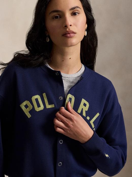 点此购买 拉夫战马春秋季女士字母植绒开衫卫衣外套 mp 340983 商品图4