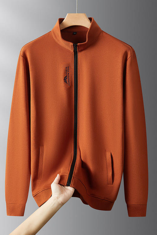 【DDS】【100%棉】大依优型大码男装全棉春季休闲卫衣外套纯棉夹克商务百搭运动长袖 商品图5