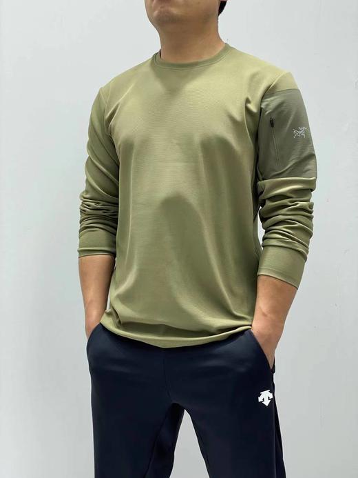 F022749城市机能户外长袖圆领T恤休闲长袖袖臂贴袋卫衣 商品图1