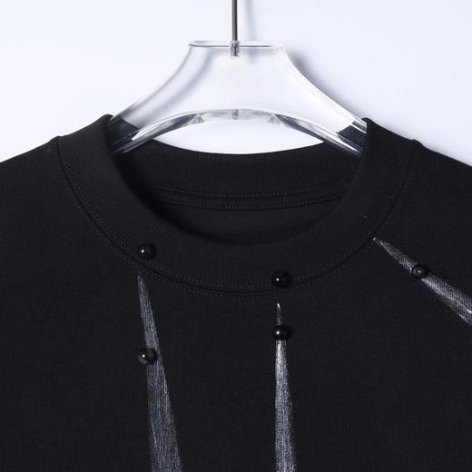 SG8710SDSA男装2026新款夏季轻奢手工刷漆做旧印花时尚百搭短袖T恤 商品图2