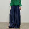 【林栖设计小店】风起褶痕|藏青色压褶宽松百搭气质2026夏新款阔腿裤子1962166 商品缩略图1