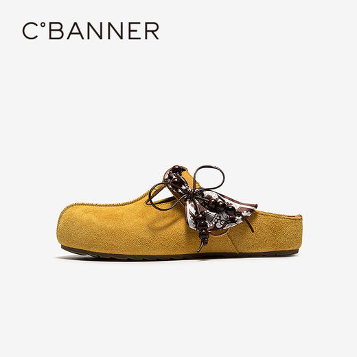 千百度平底勃肯鞋女2026夏季新款薄底串珠外穿休闲一脚蹬凉拖鞋A26252592 商品图2