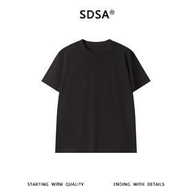 SDSA男装2026新款纯色短袖T恤日常通勤休闲百搭男女同款基础款
