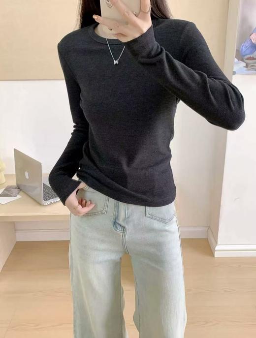 纯元！ 100%美利奴羊毛圆领针织衫 商品图7