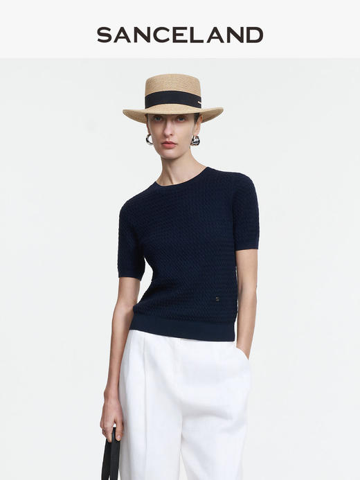 三石一澜SANCELAND精纺羊毛圆领毛衫SK11401056 商品图3