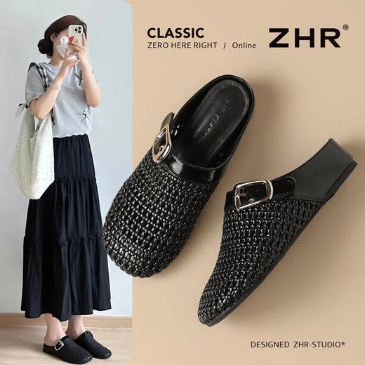 ZHR外穿穆勒外穿拖鞋女2025新款透气内增高凉鞋女包头半拖鞋外穿 商品图2
