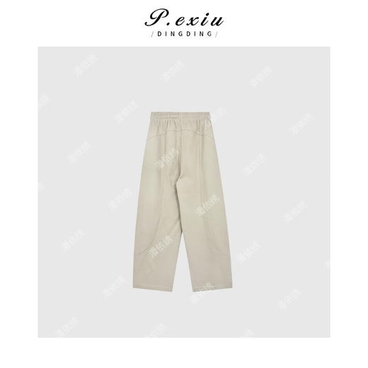 A008潘依绣丁丁宠粉PanYiXiu/潘依绣【轻盈漫步】松紧腰抽绳立裁长裤休闲裤W-62573 商品图2