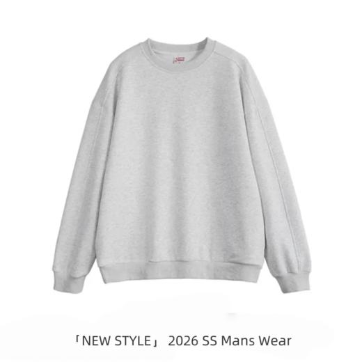 【减压圆领卫衣】400g男士2026春新品圆领卫衣套装上衣松弛老钱风减压无龄款 商品图8