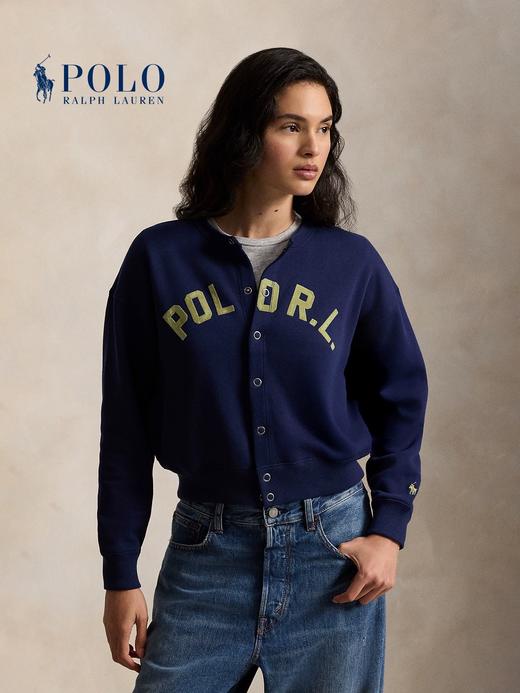 点此购买 拉夫战马春秋季女士字母植绒开衫卫衣外套 mp 340983 商品图3