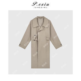 A008潘依绣丁丁宠粉韩系极简氛围感立领长袖风衣Q1460