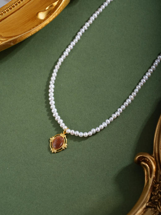 子佩集【玲珑御韵】银S925珍珠惜王妃项链【SGN1140006】椭圆双色2602 商品图3