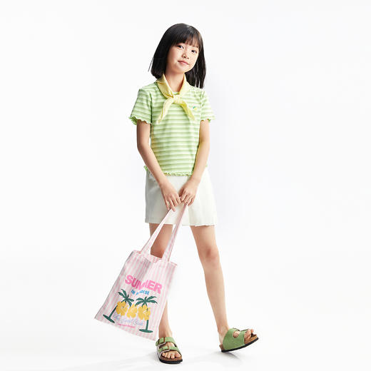 女童圆领短袖针织衫夏季新款安奈儿童装EG621713 商品图7