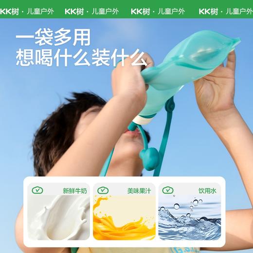 KK树儿童水袋户外可折叠轻便大容量饮水包运动硅胶宝宝水壶食品级圆鼓鼓大肚水袋 商品图3