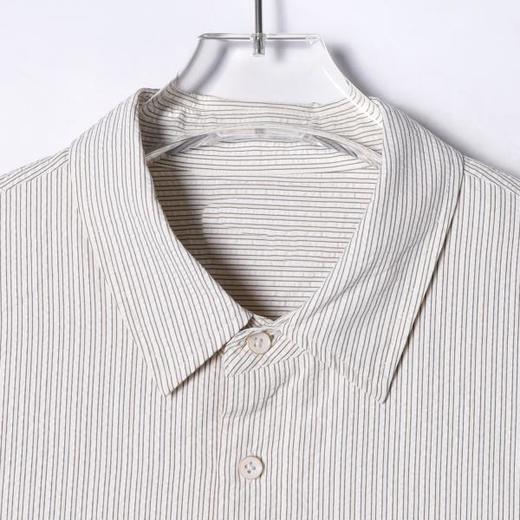 SDSA男士秋冬新款痞帅男装简约简约竖纹翻领长袖衬衫高街百搭衬衣 商品图1