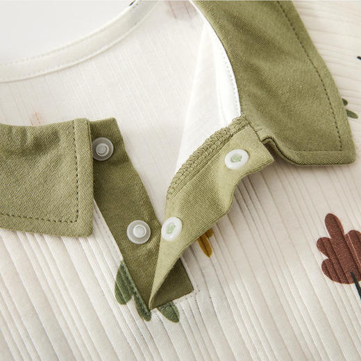 婴儿包屁衣春秋宝宝三角哈衣纯棉新生儿长袖连体衣无骨A类爬服 商品图3