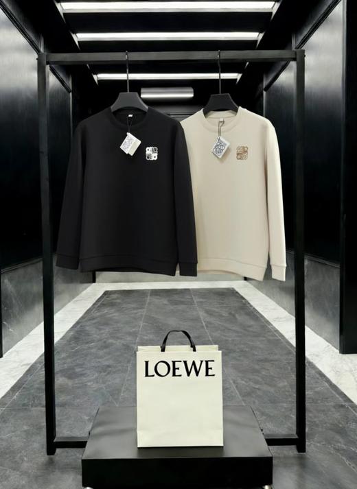 F022701胸前刺绣logo两色情侣款圆领卫衣 商品图0