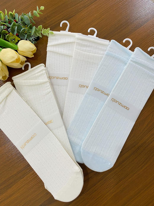松植屋高弹男女同款运动船袜短袜中筒袜螺纹长袜羊毛袜毛巾袜，无印同款袜子 商品图5