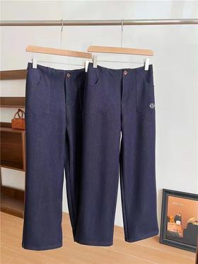 F022757春夏季新款休闲通勤水洗原色阔腿牛仔裤