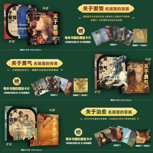 名画里的秘密：关于爱情、治愈和勇气（三册套装，精致函套礼盒）(飞机盒外有套装条码） 商品图1