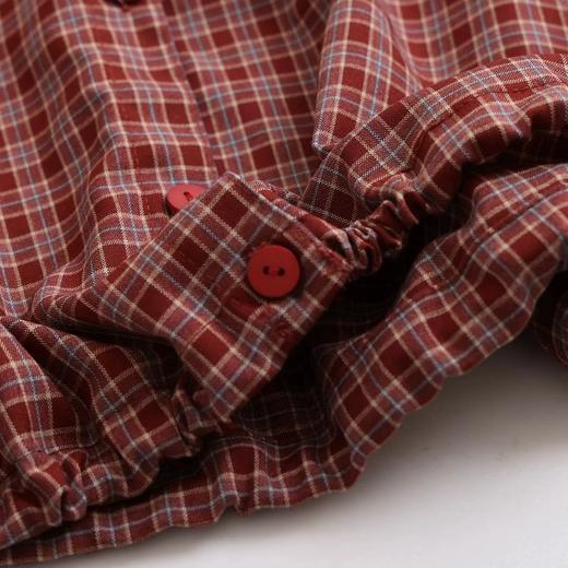 F022725春季新款红色格子外套长袖衬衫穿搭小个子上衣 商品图12