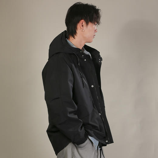 DRONKOO 2026 连帽一侧拉链一侧袋盖工装户外风微阔中厚夹克 商品图2