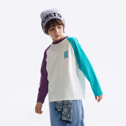 【MQD】童装儿童打底衫春季新款男童长袖t恤圆领中大童百搭上衣 商品图2