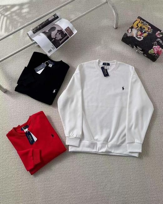 F022704早春新年红系列刺绣落肩宽松款圆领卫衣 商品图1