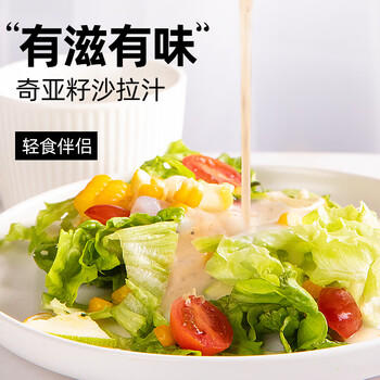 轻即奇亚籽沙拉汁低油醋汁0无糖精添加蔬菜肥沙拉脂肪轻食减调料500g /粮油调味 /调味品 /西式酱料 商品图3