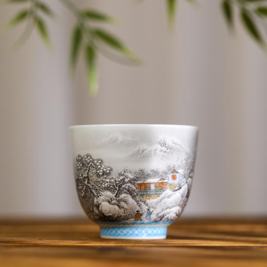 一儒堂 珐琅料边雪景铃铛杯 商品图0