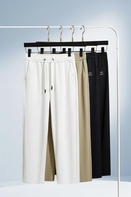 【DWD】【含桑蚕丝】大依优型大码男装春季宽松直筒长裤商务休闲百搭长裤 商品图5