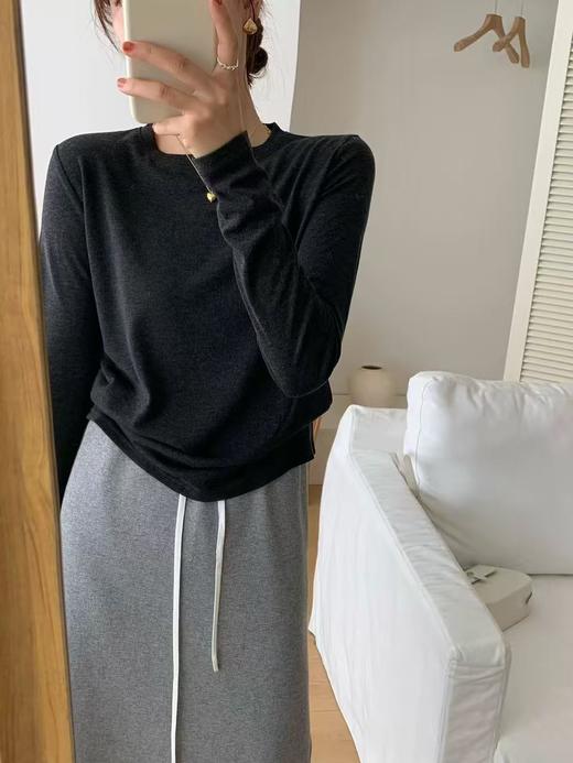 纯元！ 100%美利奴羊毛圆领针织衫 商品图8