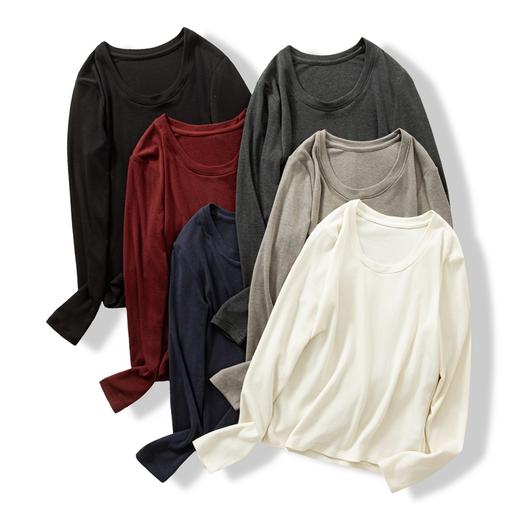 新款肌底打底衫 发热黑科技 稀土肌底云柔水滴打底衫 羊毛桑蚕丝 圆领/水滴U领 打底衫 多色可选 商品图13