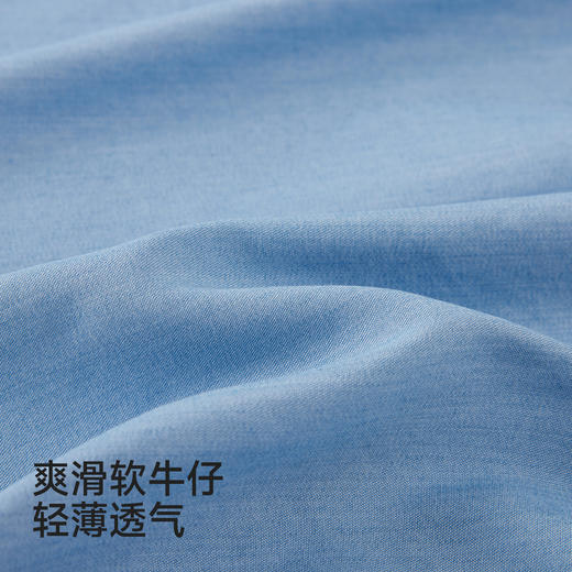 英氏儿童连衣裙女童夏季牛仔背心裙宝宝防晒凉感莱赛尔透气日常裙 商品图3