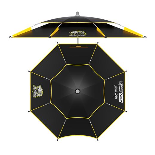 【2026年新款】佳钓尼灰狼黑狼加厚黑胶防晒隔热扣架晴雨伞 商品图7