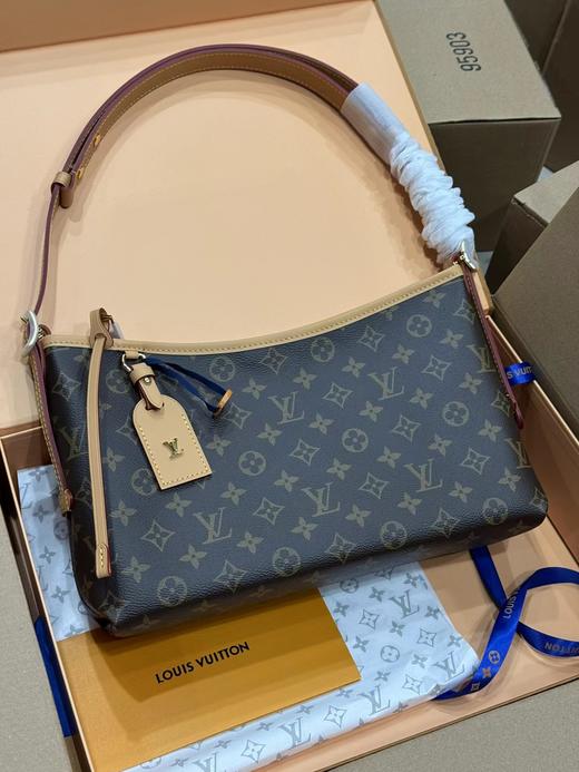 F022778女士单肩包carryall横版棕色老花腋下包 商品图2