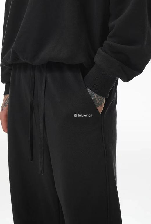 F022718美式高街复古史密斯绒直筒休闲卫裤 商品图4