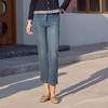 半身缘女裤 春季舒适百搭九分烟管牛仔裤261202M30120187 商品缩略图0