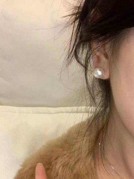 ⁶18K【澳白耳钉】11-12mm海水珍珠，微瑕，出证书，24小时鉴赏期【香港】SS06-QTT-XGZZ 商品图4