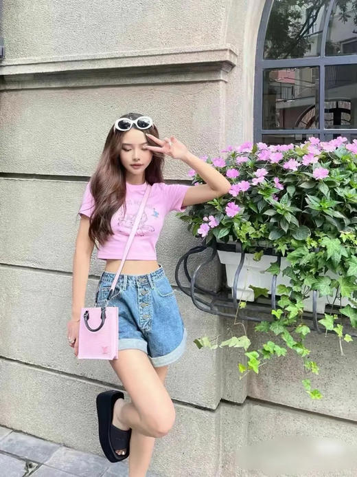 Lv mini 琴谱 芭蕾粉 水波纹牛  斜挎包 商品图4