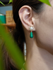 【挚友限定】太阳花-18K金孔雀石Akoya珍珠耳夹 商品缩略图2