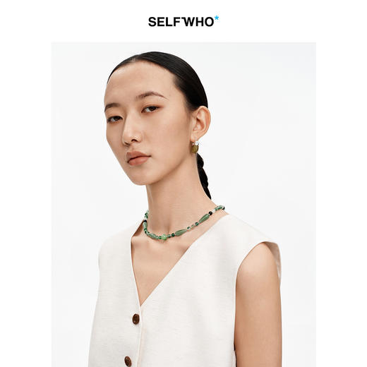 SELFWHO绿串珠项链 商品图1