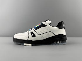 春季特惠💰720 LV 纯原版本 # 驴牌 Trainer 经典配色黑白彩虹鞋带