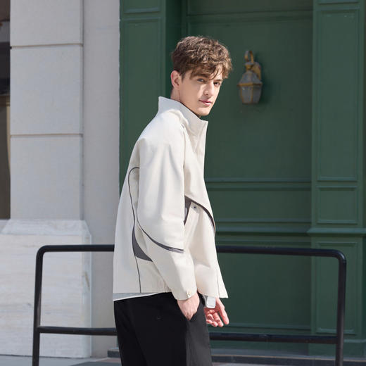 半身缘男装 春季休闲舒适百搭通勤夹克261112U01310230 商品图4