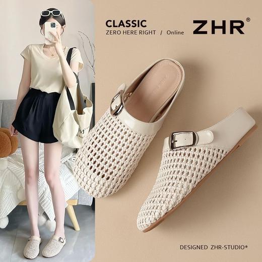 ZHR外穿穆勒外穿拖鞋女2025新款透气内增高凉鞋女包头半拖鞋外穿 商品图0
