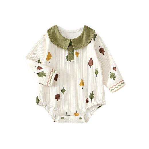 婴儿包屁衣春秋宝宝三角哈衣纯棉新生儿长袖连体衣无骨A类爬服 商品图4