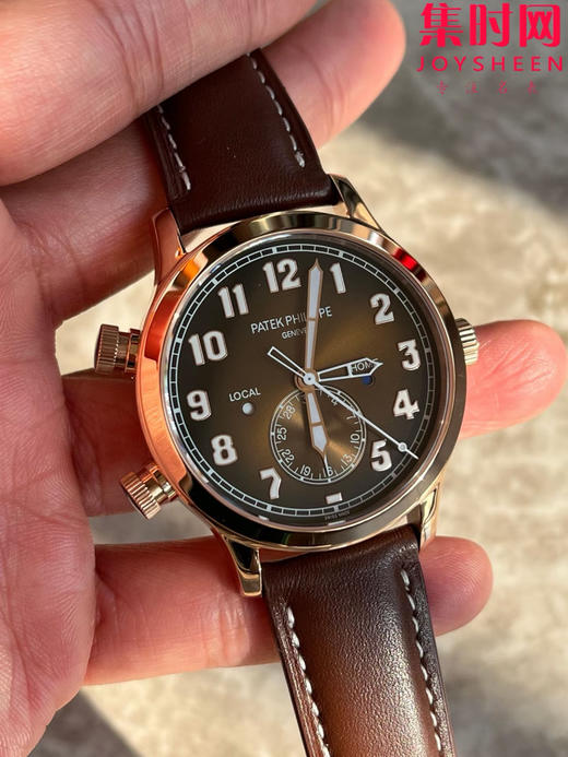 V2升级版 GR百达翡丽复杂功能时计5524系列 两地时区Calatrava飞行家旅行时间男士腕表 表径42mm 商品图1