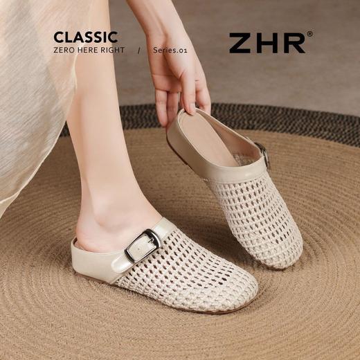 ZHR外穿穆勒外穿拖鞋女2025新款透气内增高凉鞋女包头半拖鞋外穿 商品图4